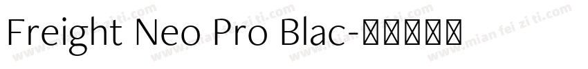 Freight Neo Pro Blac字体转换